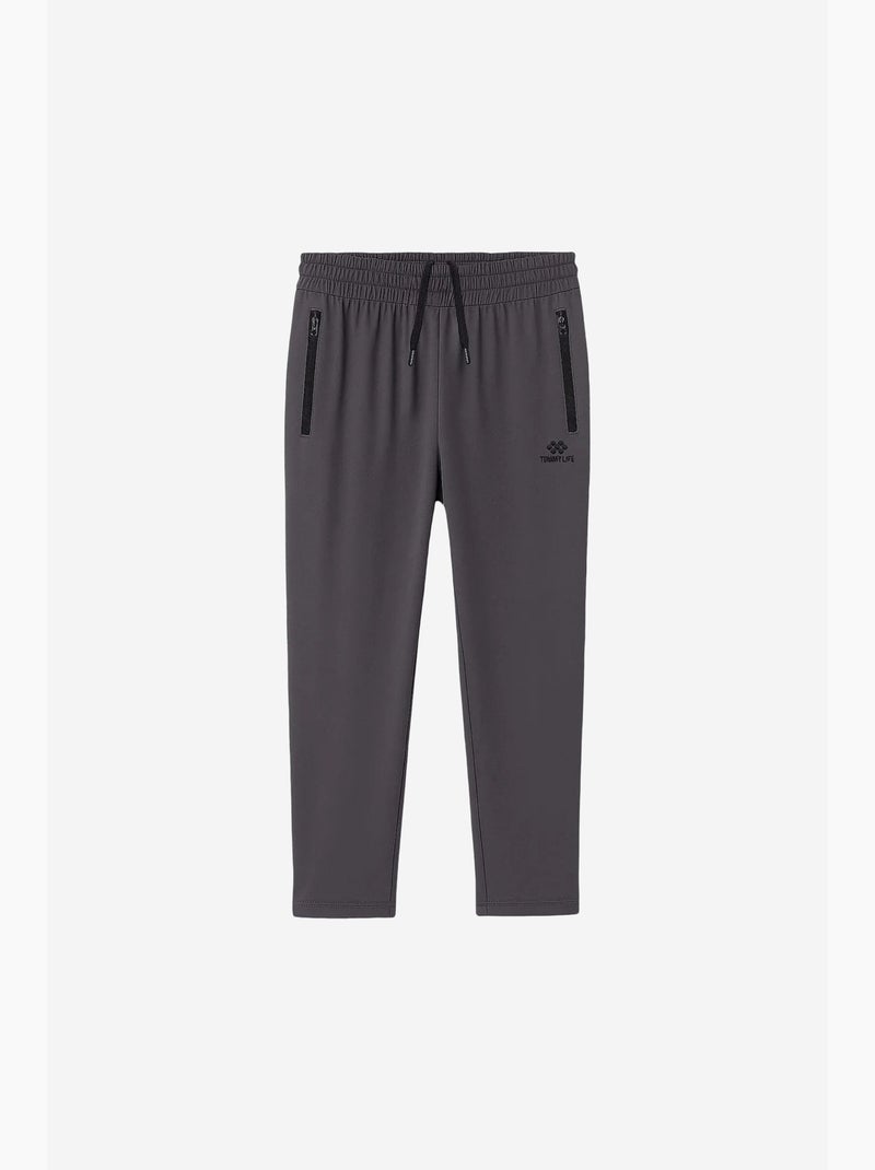 Pantalon de jogging homme à jambe droite tommy Gris Noir - Kiabi