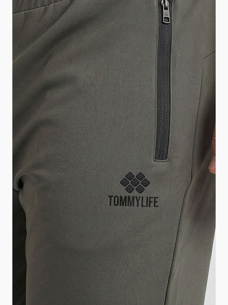 Pantalon de jogging homme à jambe droite tommy Kaki - Kiabi