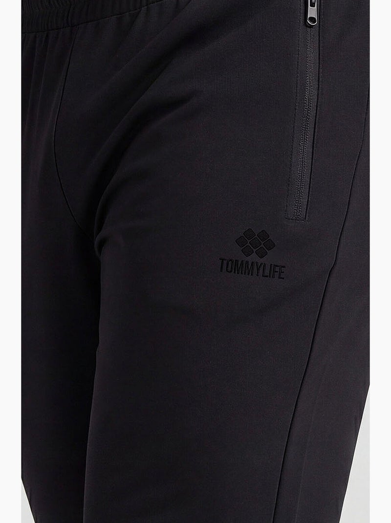 Pantalon de jogging homme à jambe droite tommy Noir - Kiabi