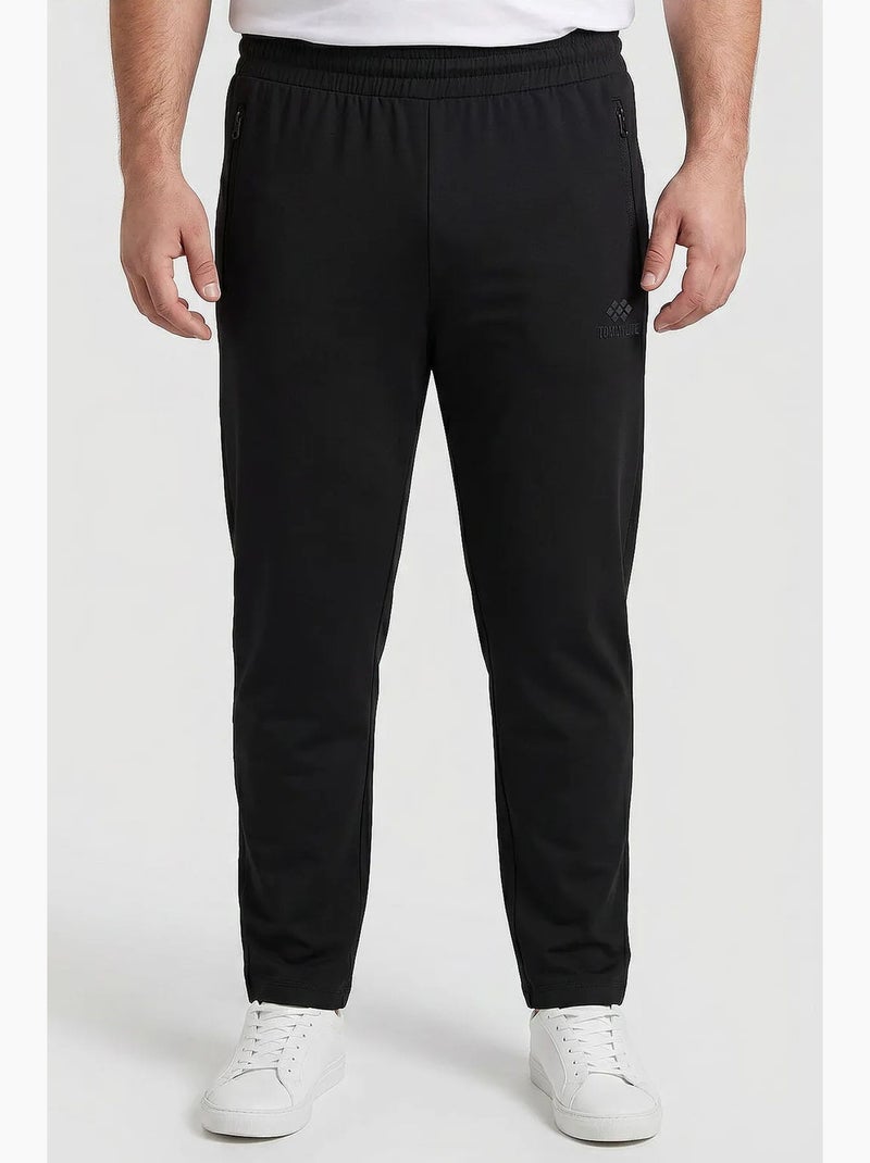Pantalon de jogging homme à jambe droite tommy Noir - Kiabi