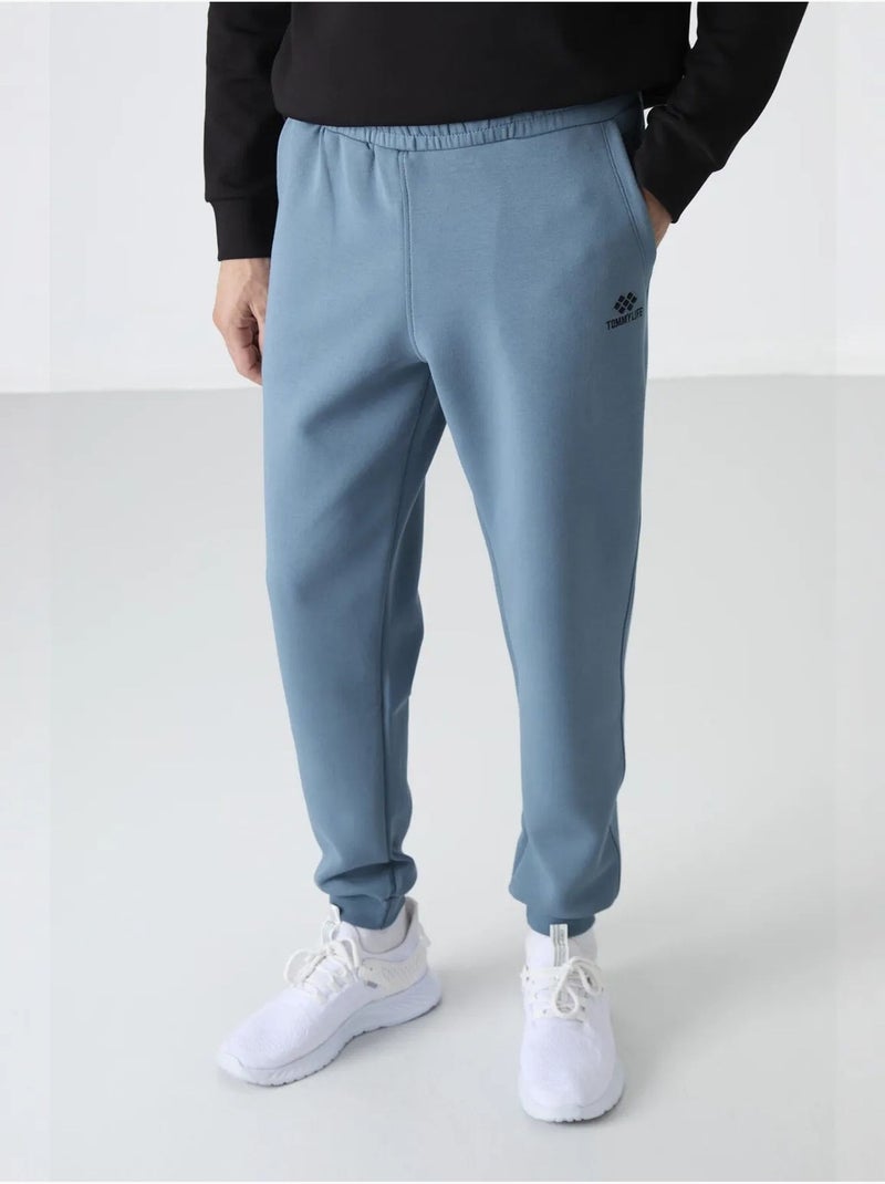 Pantalon de jogging homme à jambe fuselée tommy Bleu saphir - Kiabi