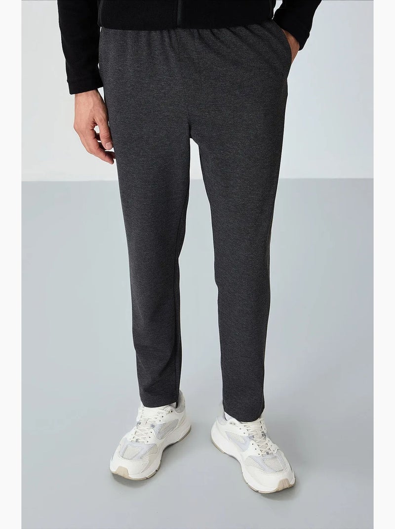 Pantalon de jogging homme à taille élastique tommy Gris Noir - Kiabi