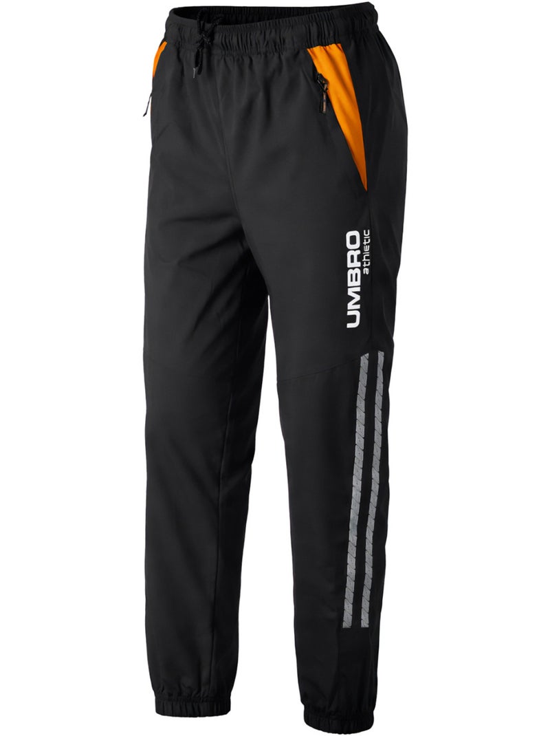 Pantalon de jogging homme bi-matière avec poches et logo 1224790 umbro Noir - Kiabi
