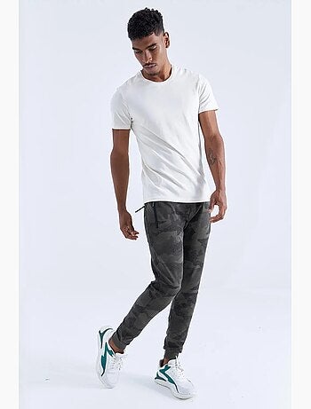 Pantalon de jogging homme camouflage, coupe slim tommy