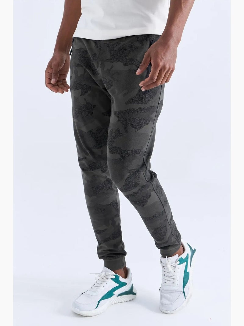 Pantalon de jogging homme camouflage, coupe slim tommy Gris foncé - Kiabi