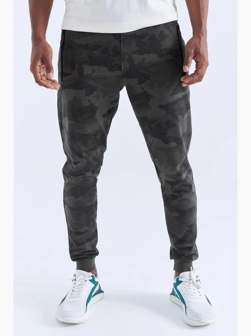 Pantalon de jogging homme camouflage, coupe slim tommy Gris foncé - Kiabi