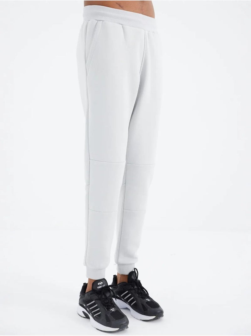 Pantalon de jogging homme coupe décontractée en molleton tommy Blanc cassé - Kiabi