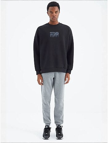 Pantalon de jogging homme coupe décontractée en molleton tommy