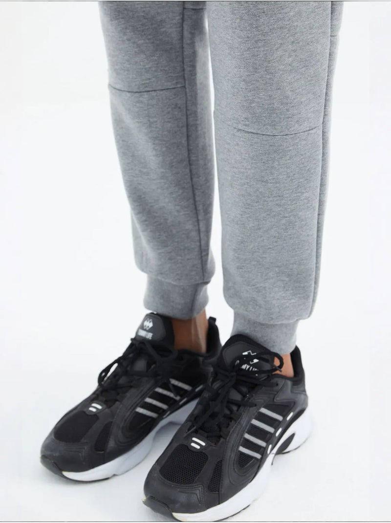Pantalon de jogging homme coupe décontractée en molleton tommy Gris - Kiabi