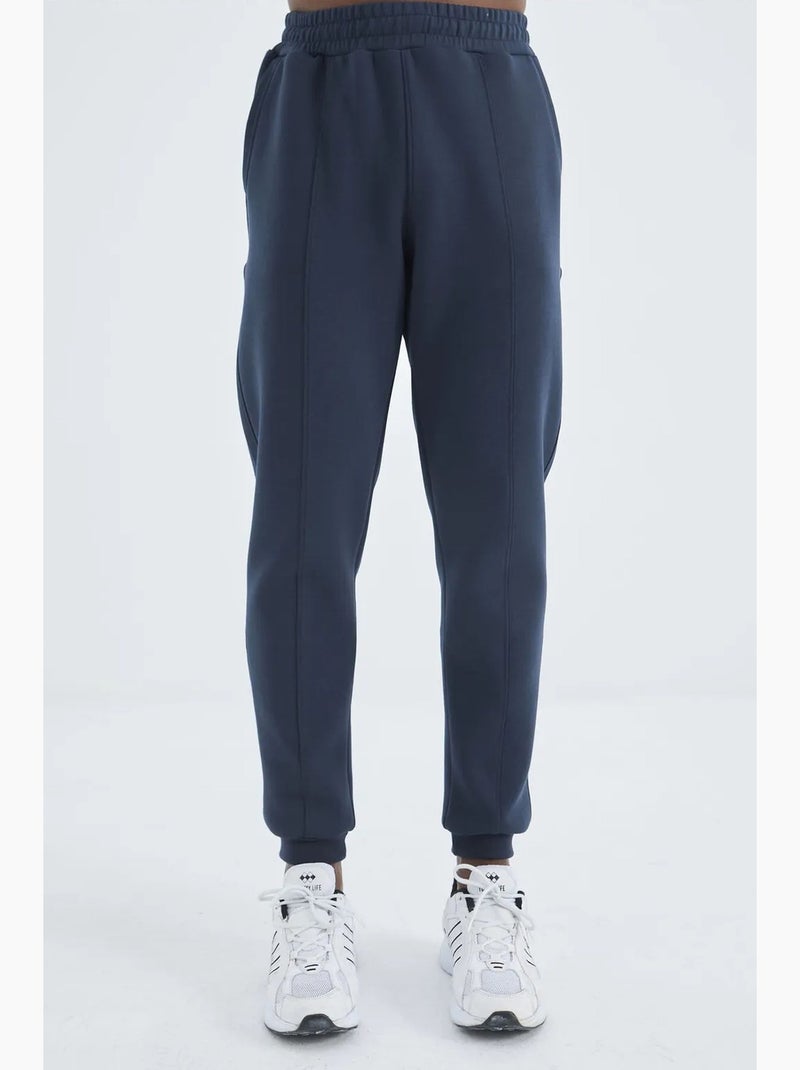 Pantalon de jogging homme coupe regular en molleton 3 fils tommy Bleu marine - Kiabi