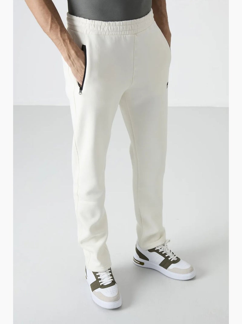 Pantalon de jogging homme coupe regular en molleton tommy Blanc cassé - Kiabi
