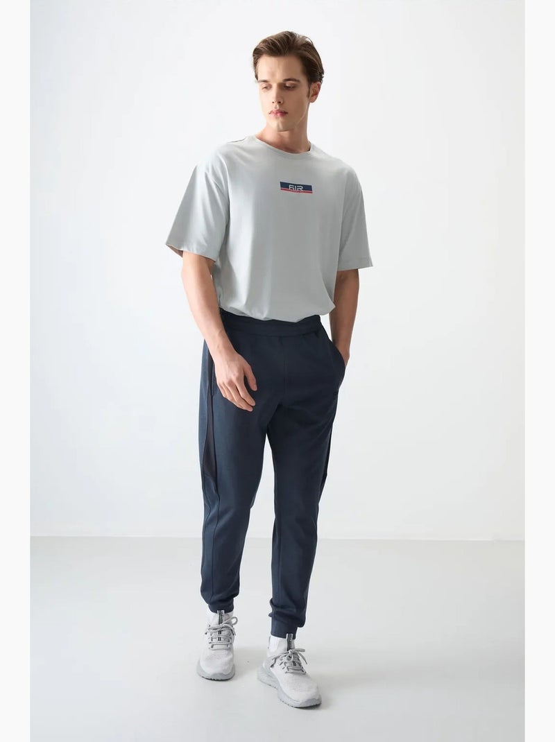 Pantalon de jogging homme coupe regular en molleton tommy Bleu marine - Kiabi