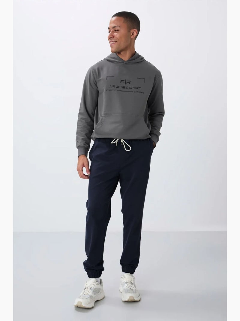 Pantalon de jogging homme coupe regular en molleton tommy Bleu marine - Kiabi