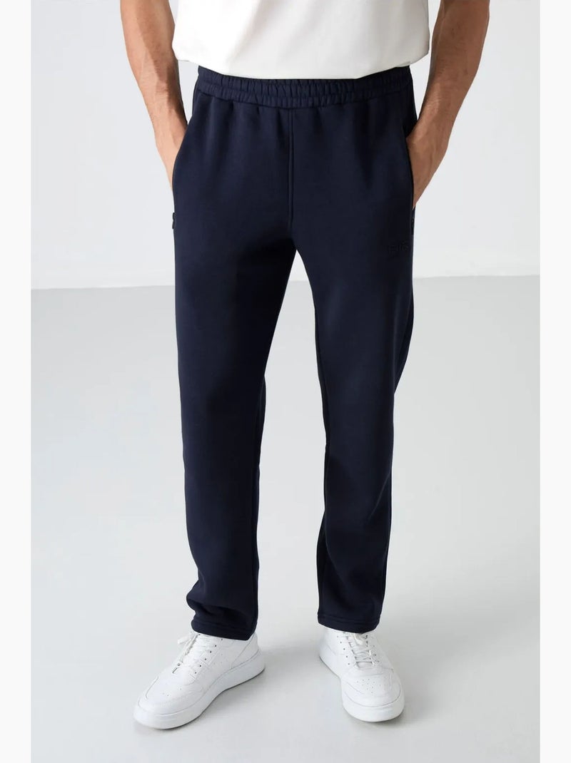 Pantalon de jogging homme coupe regular en molleton tommy Bleu marine - Kiabi