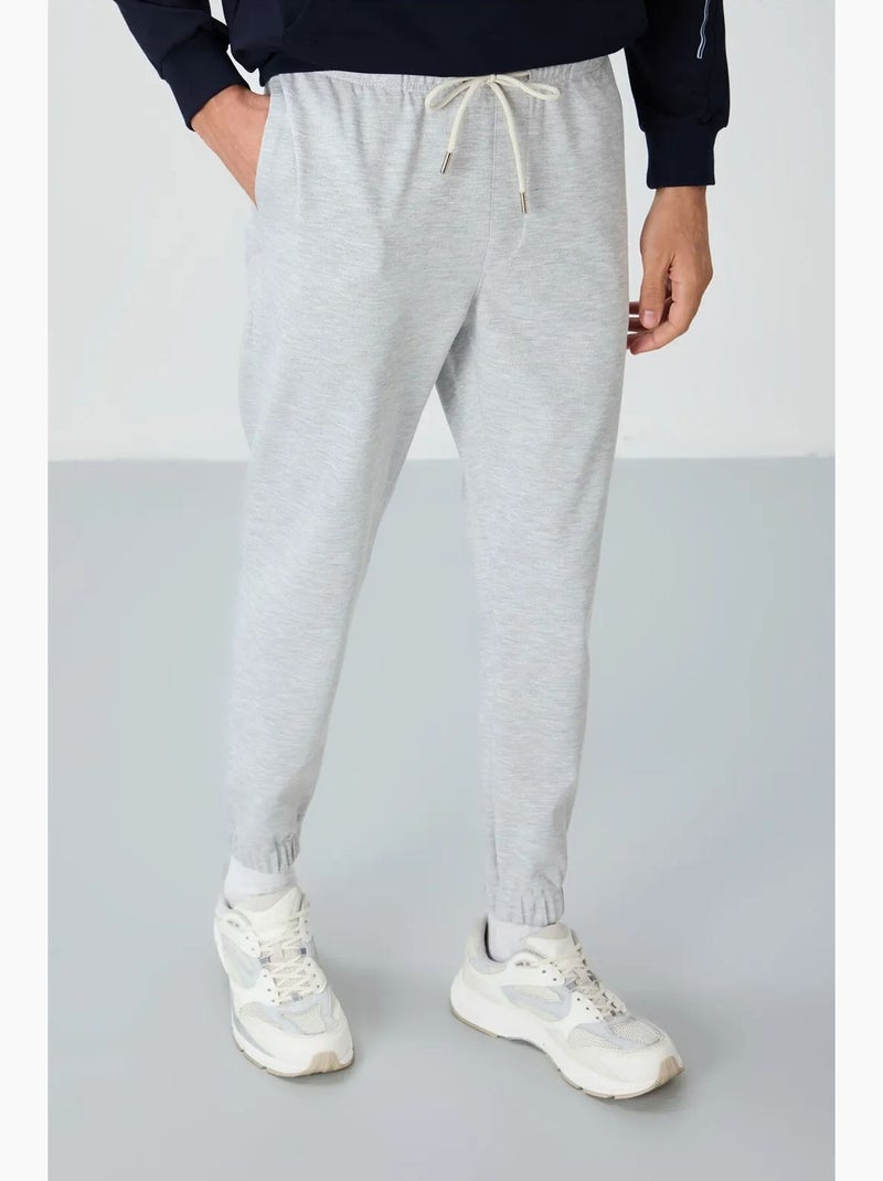Pantalon de jogging homme coupe regular en molleton tommy Gris clair - Kiabi