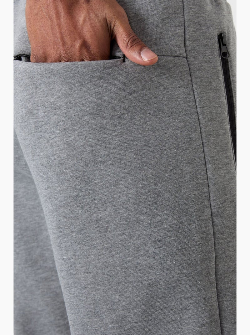 Pantalon de jogging homme coupe regular en molleton tommy Gris clair - Kiabi