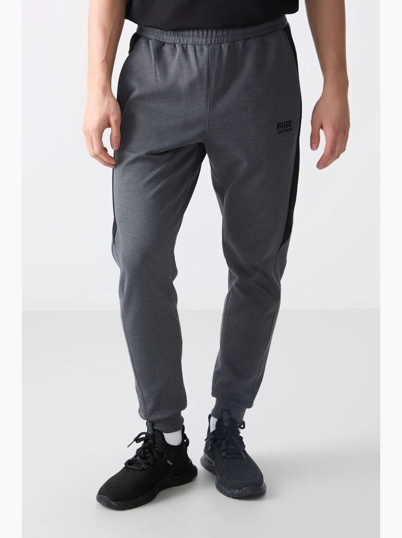 Pantalon de jogging homme coupe regular en molleton tommy Gris foncé - Kiabi