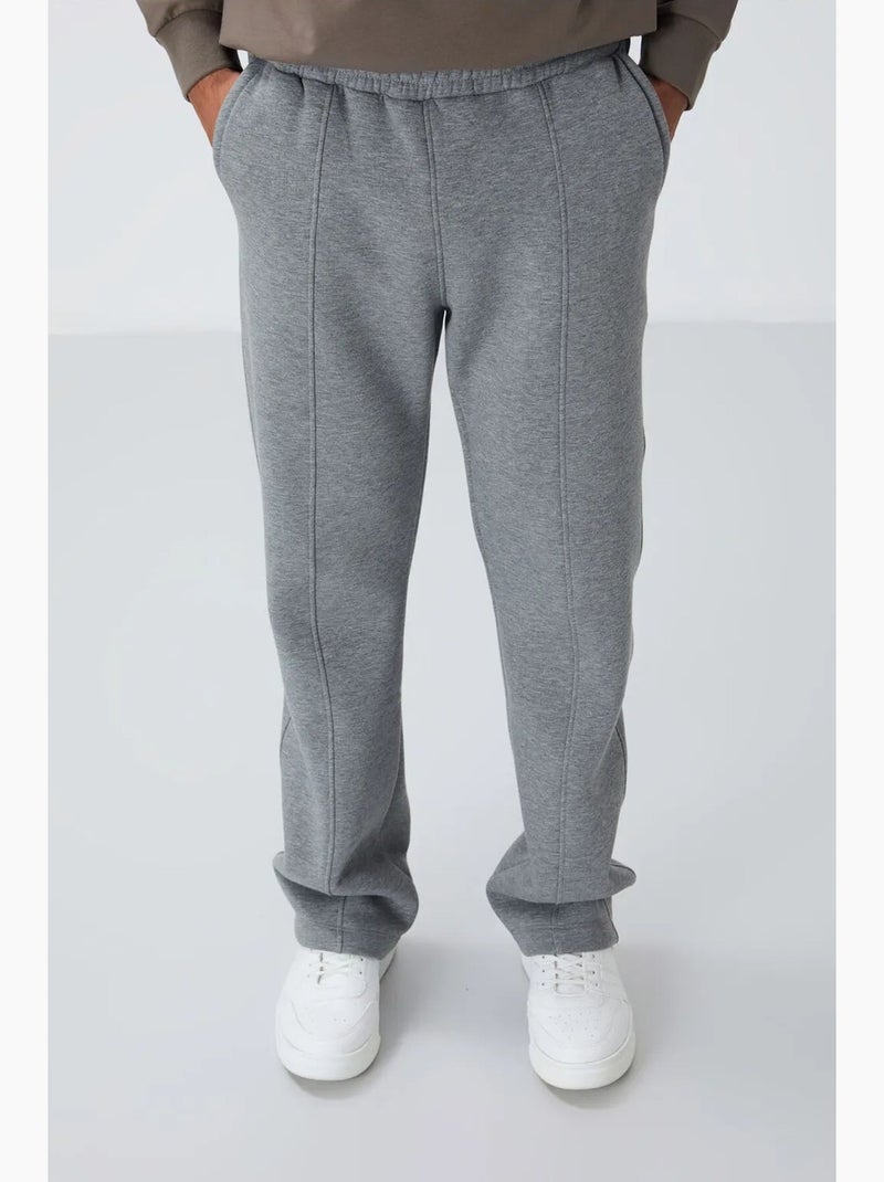 Pantalon de jogging homme coupe regular en molleton tommy Gris - Kiabi