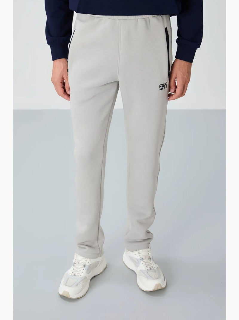 Pantalon de jogging homme coupe regular en molleton tommy Gris perle - Kiabi