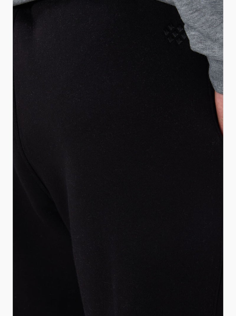 Pantalon de jogging homme coupe regular en molleton tommy Noir - Kiabi