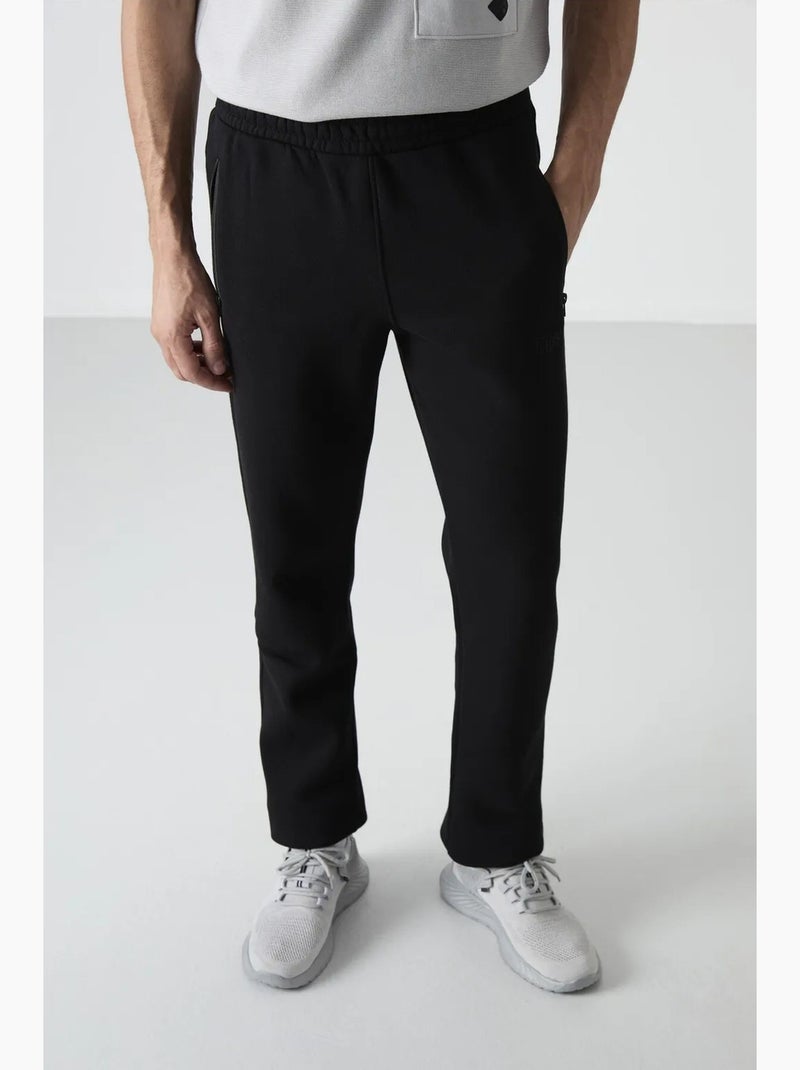 Pantalon de jogging homme coupe regular en molleton tommy Noir - Kiabi