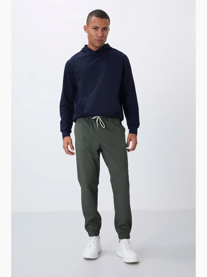 Pantalon de jogging homme coupe regular en molleton tommy Vert kaki - Kiabi