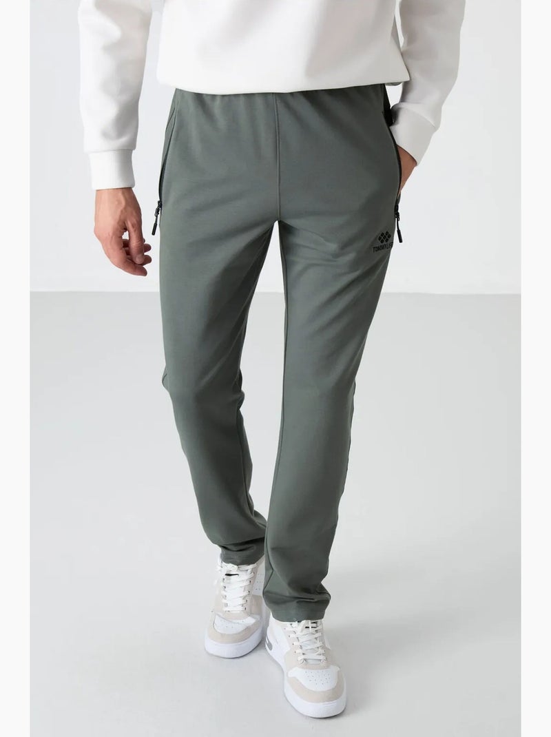 Pantalon de jogging homme coupe regular jambe droite tommy Kaki - Kiabi