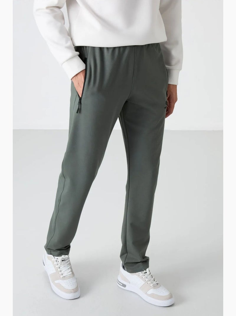 Pantalon de jogging homme coupe regular jambe droite tommy Kaki - Kiabi