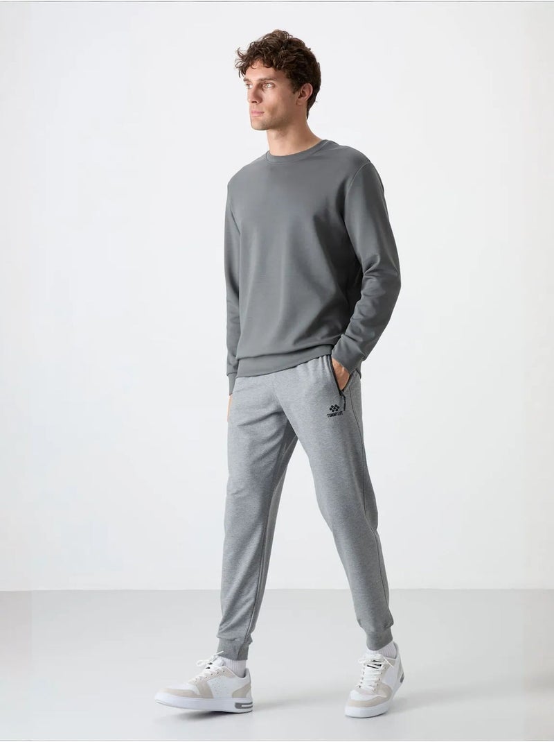 Pantalon de jogging homme en mélange coton tommy Gris clair - Kiabi