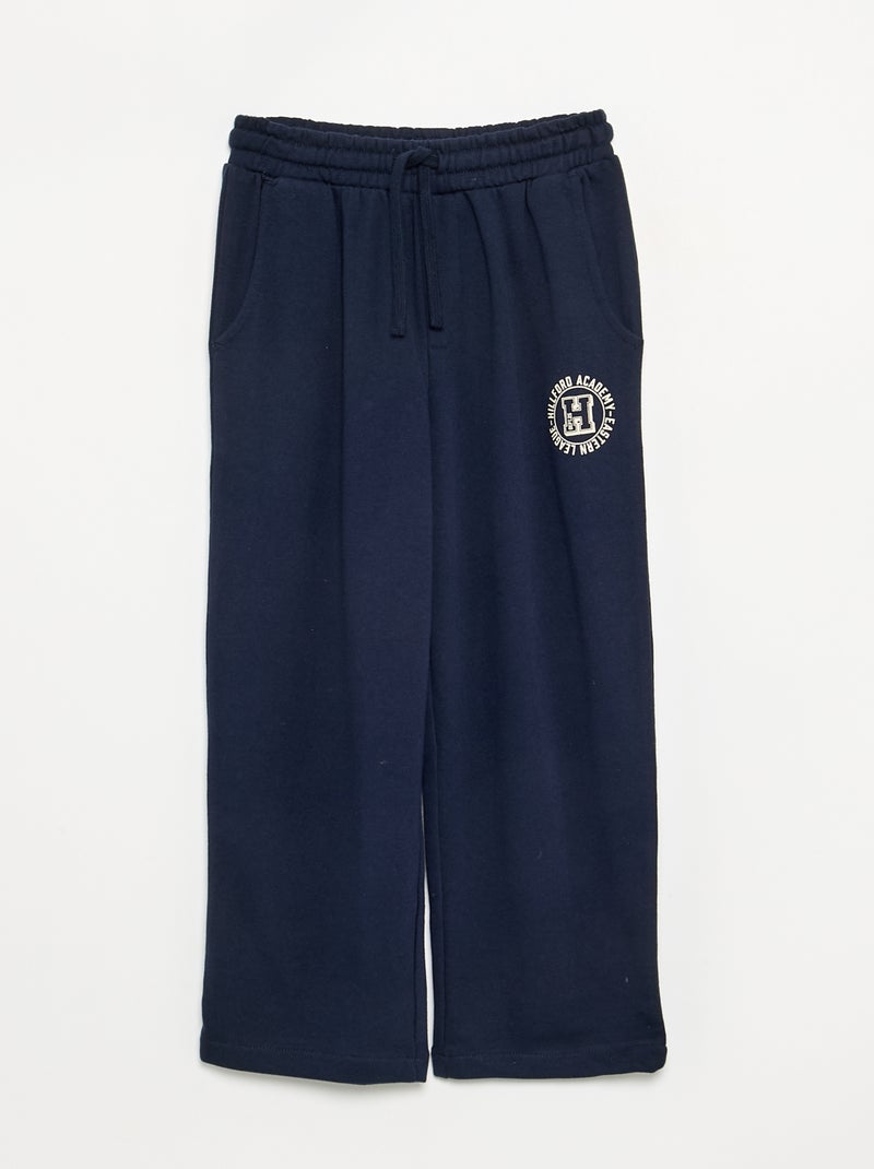 Pantalon de jogging homme en molleton French Terry à taille élastiquée Bleu - Kiabi