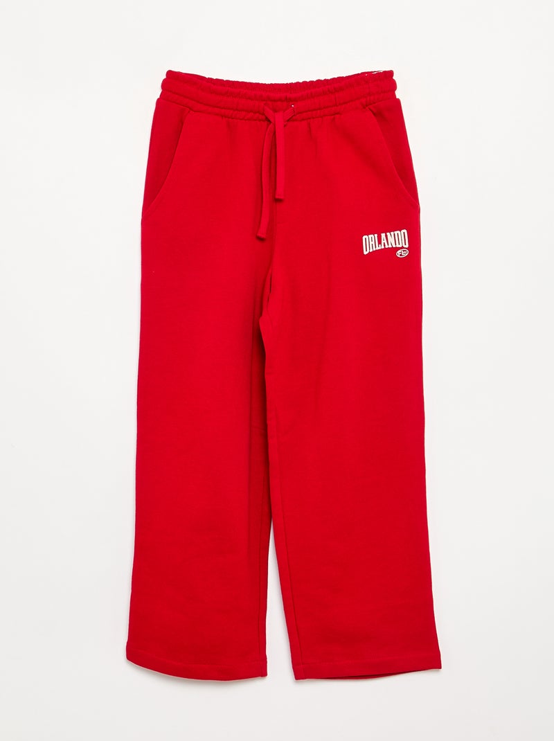 Pantalon de jogging homme en molleton French Terry à taille élastiquée Rouge - Kiabi