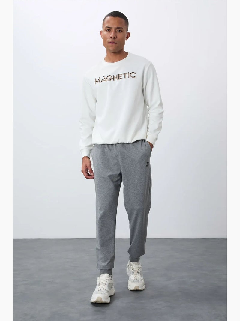 Pantalon de jogging homme en molton uni tommy Gris - Kiabi