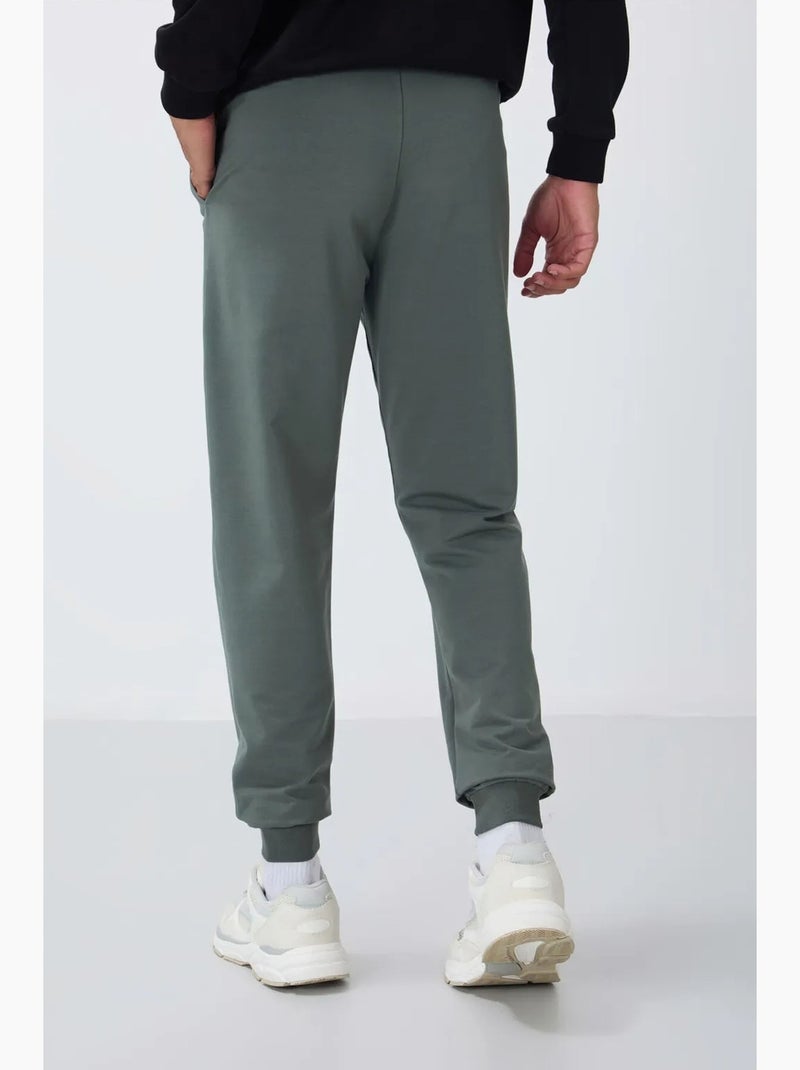 Pantalon de jogging homme en molton uni tommy Vert - Kiabi