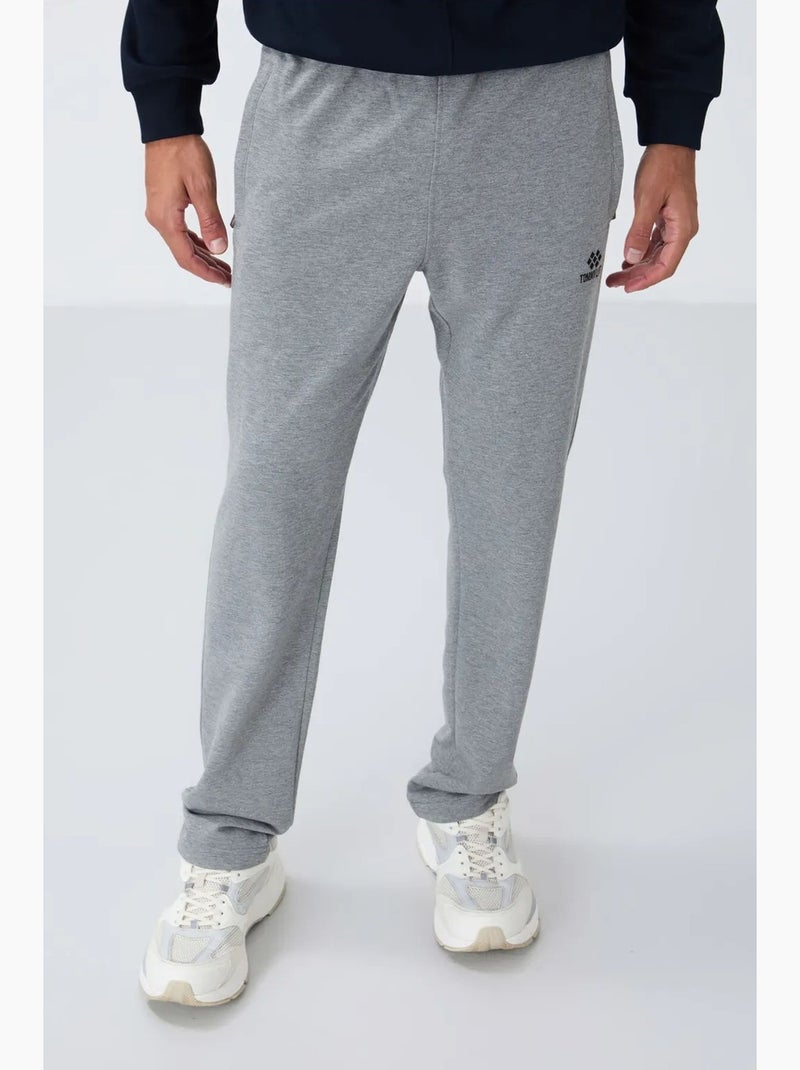 Pantalon de jogging homme slim à jambe droite tommy Gris clair - Kiabi