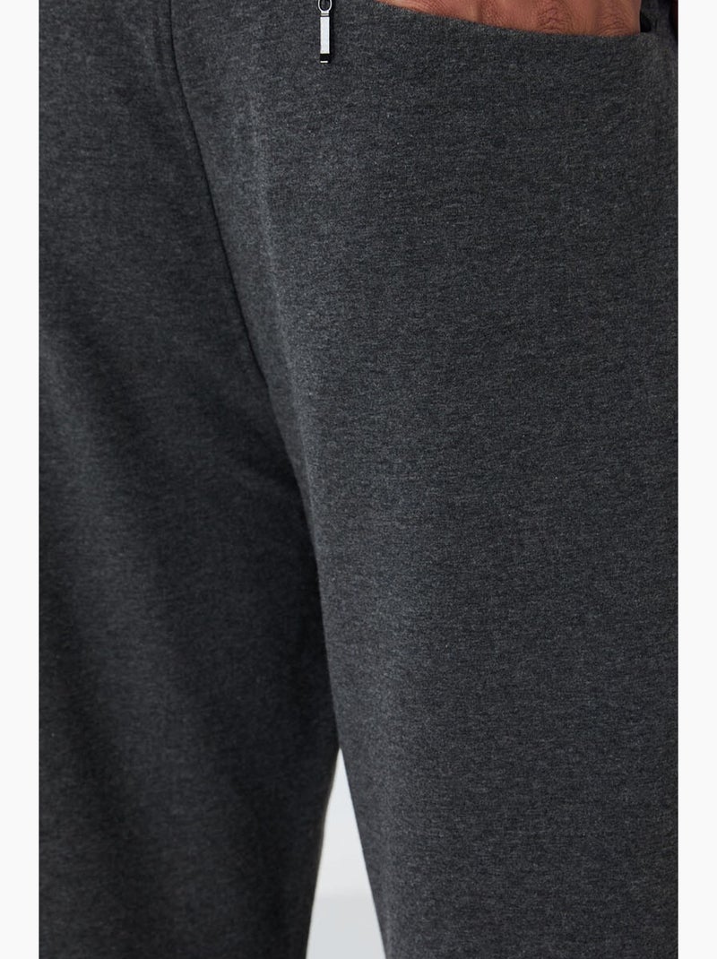 Pantalon de jogging homme slim à jambe droite tommy Gris Noir - Kiabi
