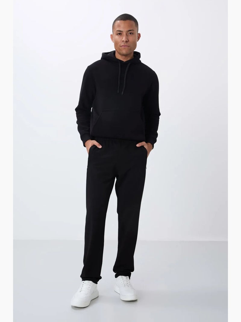Pantalon de jogging homme slim à jambe droite tommy Noir - Kiabi