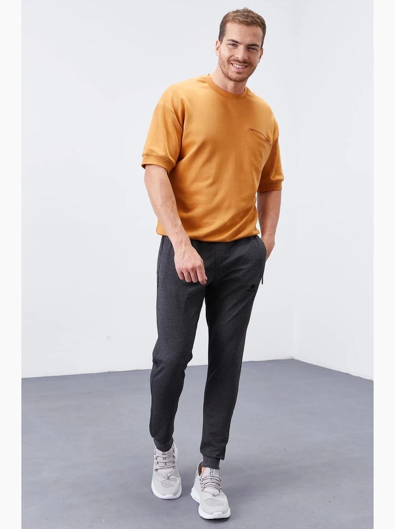 Pantalon de jogging homme slim en molleton tommy Gris Noir - Kiabi