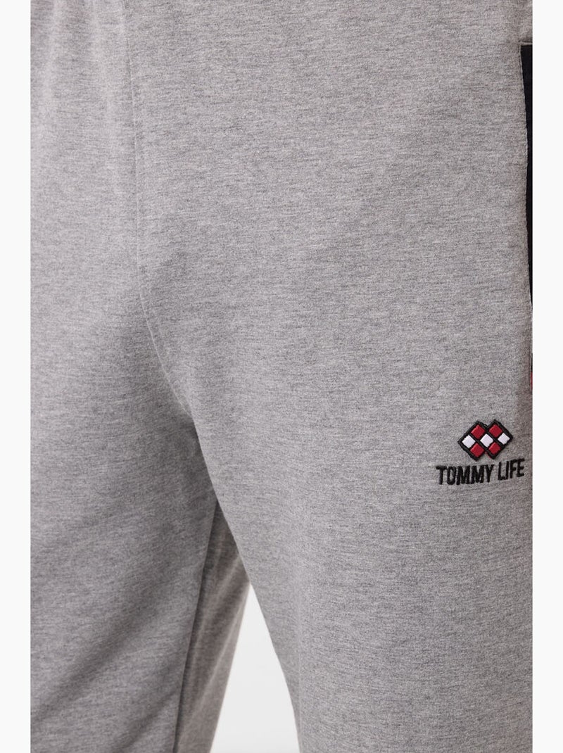 Pantalon de jogging homme slim, jambe droite tommy Gris clair - Kiabi
