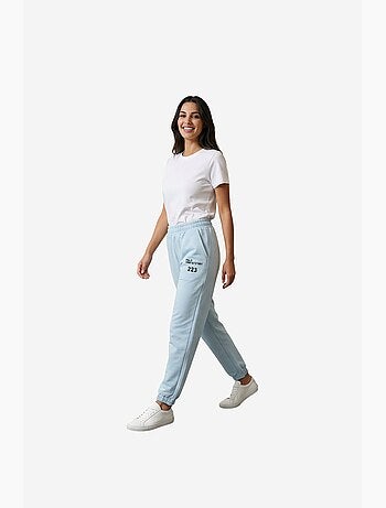 Pantalon de jogging imprimé en coton lycra à taille mi-haute my fashion