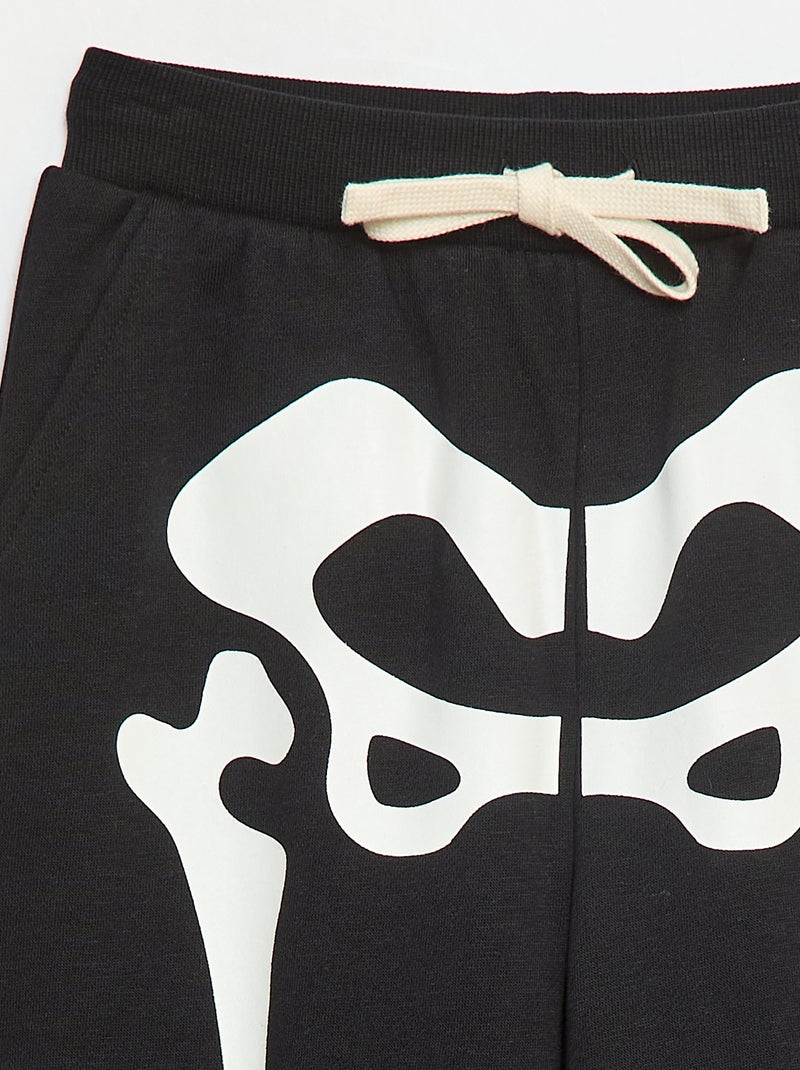 Pantalon de jogging imprimé 'Halloween' Noir - Kiabi