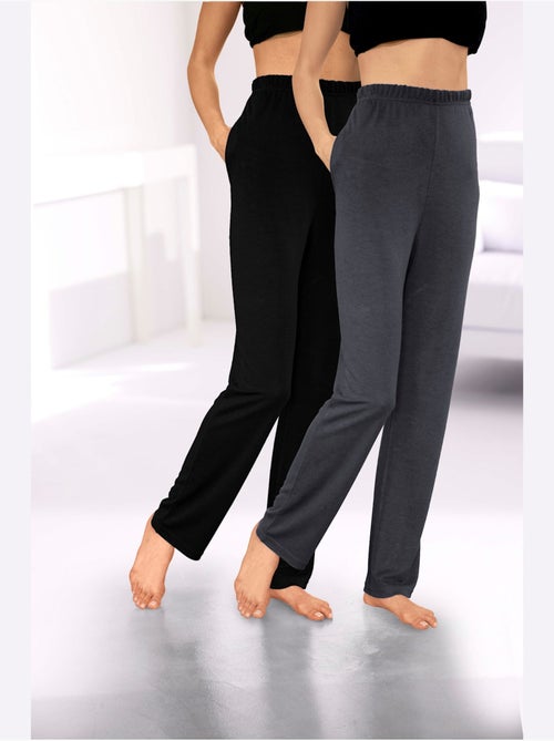 Pantalon De Jogging Interlock - Taille Courte - Witt - Lot de 2 - Kiabi