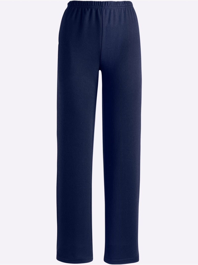 Pantalon de jogging interlock - taille courte - witt Bleu marine - Kiabi