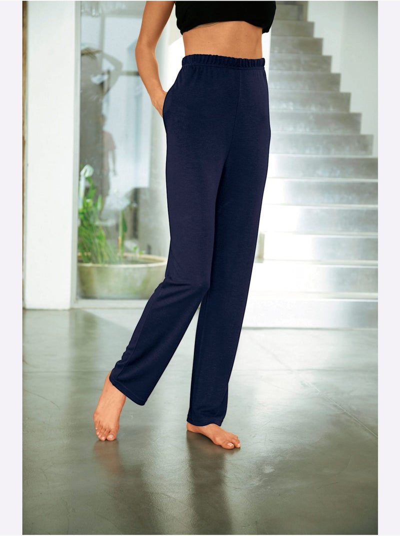 Pantalon de jogging interlock - taille courte - witt Bleu marine - Kiabi