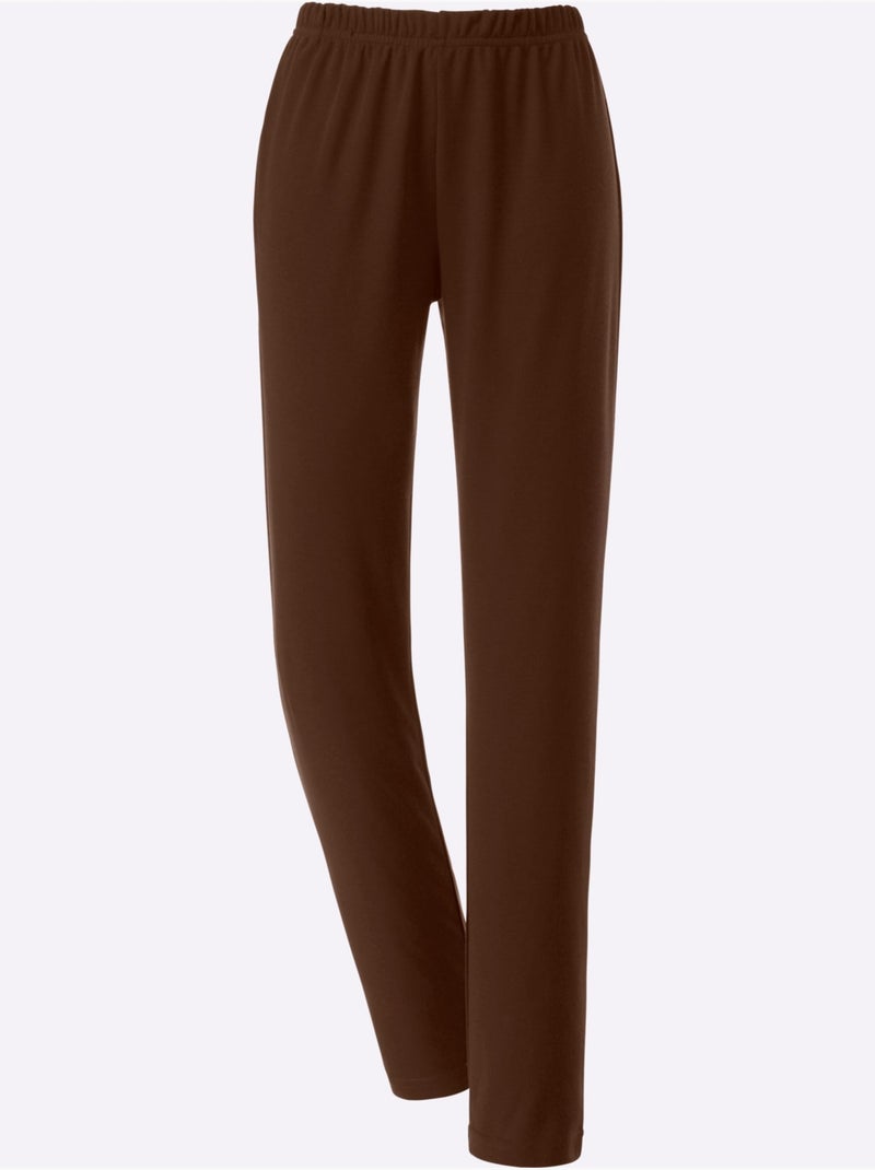 Pantalon De Jogging Interlock - Taille Courte - Witt Marron - Kiabi