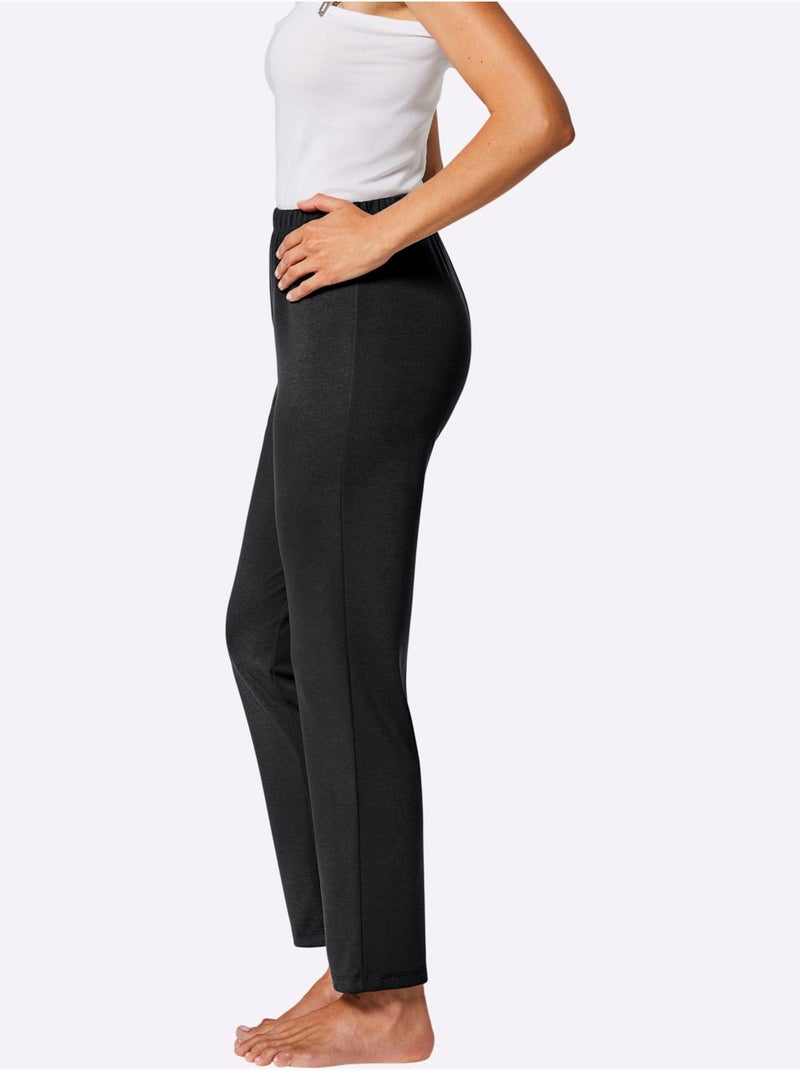 Pantalon de jogging interlock - taille courte - witt Noir - Kiabi