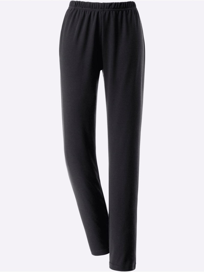 Pantalon de jogging interlock - taille courte - witt Noir - Kiabi