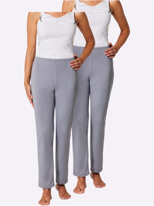 Pantalon De Jogging Interlock - Taille Standard - Witt - Lot de 2 - Kiabi