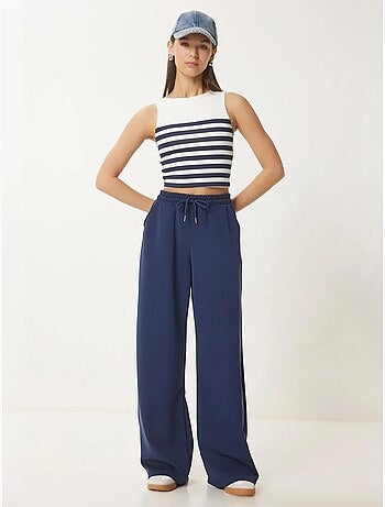 Pantalon de jogging jambe large à taille à cordon istanbul