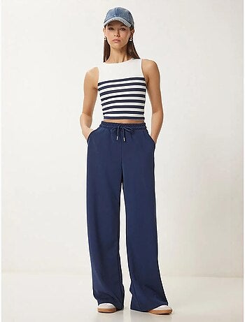Pantalon de jogging jambe large à taille à cordon istanbul
