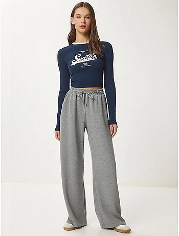 Pantalon de jogging jambe large à taille à cordon istanbul